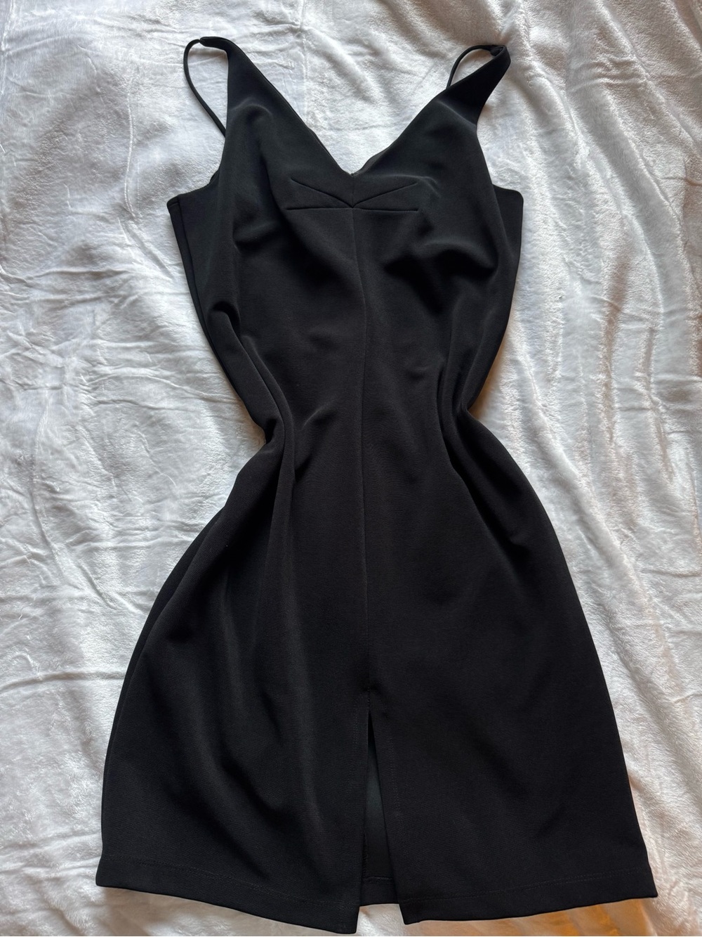 Hugo Buscati Black V-Neck Mini Bodycon Dress